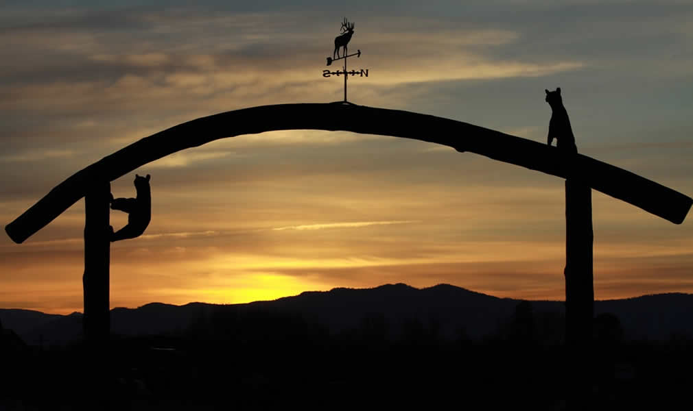 Arch entry way specialty timber